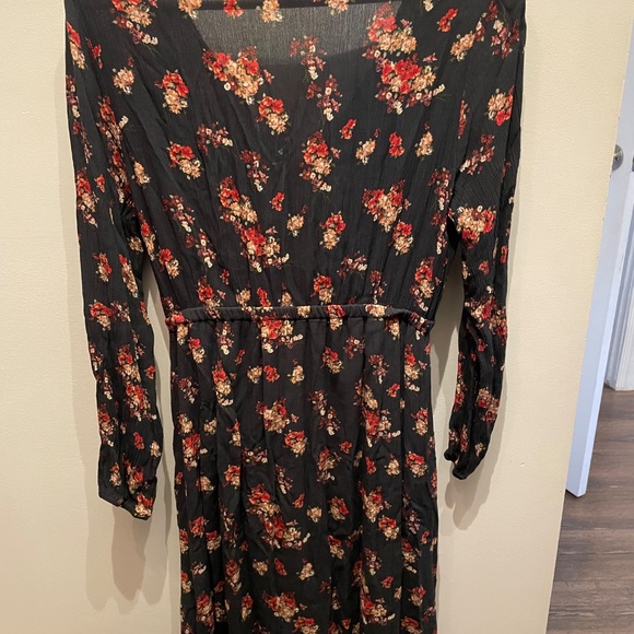 Black Floral Dress - Picture 3 of 3